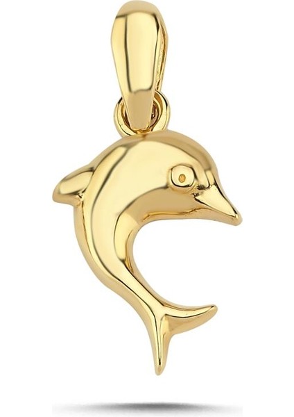 14 Ayar Yunus Figürlü Sarı Altın Kolye Ucu