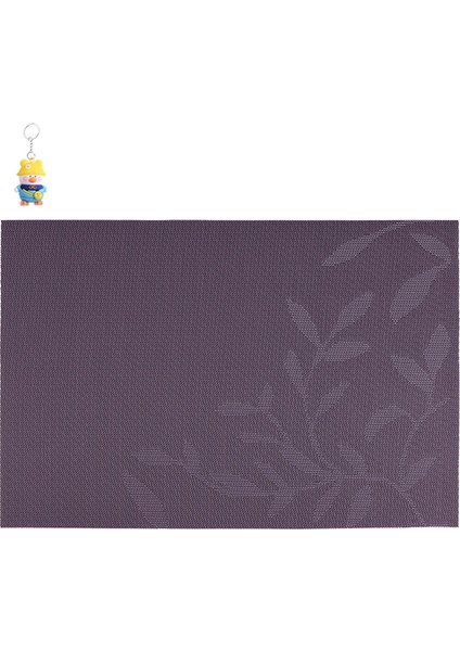 6 Adet Jakarlı Yaprak Batı Yemek Paspası Pvc Isı Yalıtım Paspası Dikdörtgen Basit Yemek Masa Paspası Ev Yıkanmaz Yemek Tabak Paspası (Yurt Dışından)