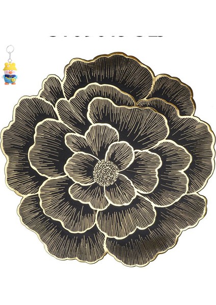 6 Adet Pvc Gül Artı Alt Sıcak Damgalama Yemek Mat Kaymaz Sıcak Damgalama Bardak Altlığı Çiçek Desen Yaratıcı Dekorasyon Ev Otel Masası (Yurt Dışından)