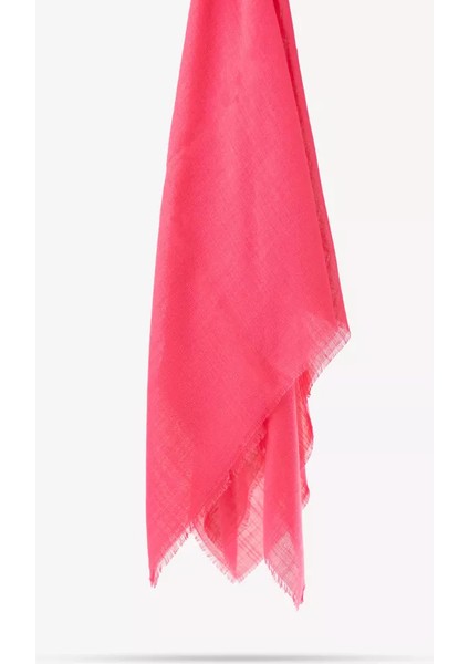 Flamlı Pamuklu Eşarp (96X96 Cm. Fuşya Pembe) fiyatları