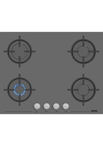 3655 4 Gözlü 65 cm Silver Cam Ankastre Ocak fiyatları