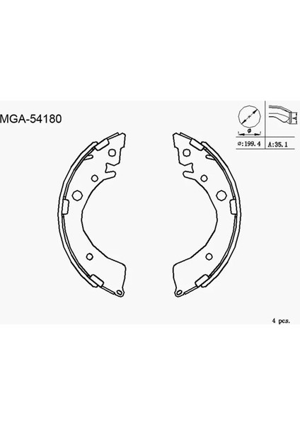 54180 Arka Fren Balatasi 43153ST0J01