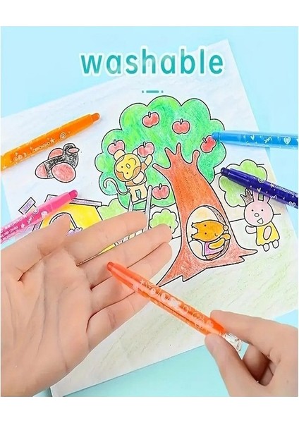 Çevirmeli 12 Li Mum Boya Uzun ( Pastel Silinebilir Mum Boya ) Tam Boy Südor 1 Paket modelleri