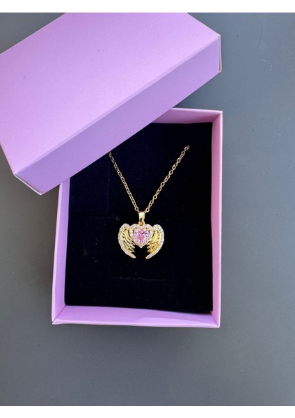 Gold Melek Kanadı Kolye Çelik fırsatları