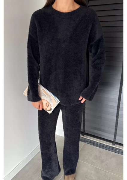 Kadın Sakallı Yumoş Iplik Kazak Pantolon Triko Ikili Takım P-00018856 modelleri