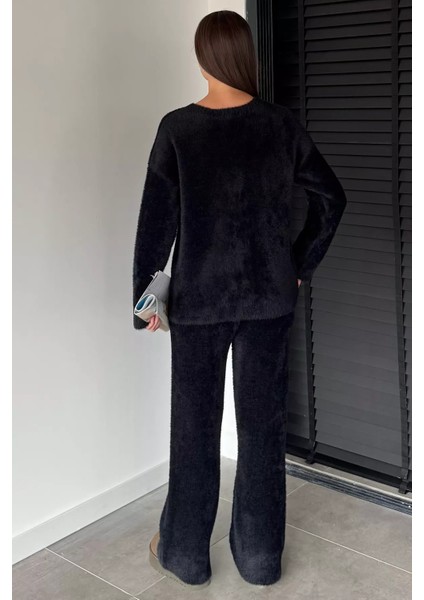 Kadın Sakallı Yumoş Iplik Kazak Pantolon Triko Ikili Takım P-00018856 fırsatları