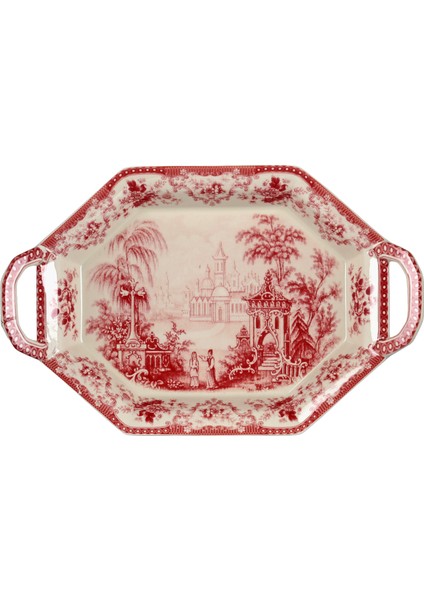 Lucky Art Florantine Sunum Tepsisi 37CM Kirmizi