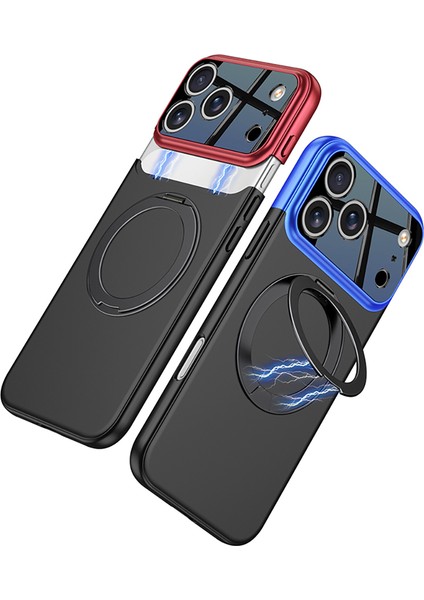 Apple iPhone 17 Pro Max Kılıf Şarj Özellikli 360 Derece Standlı Çift Parçalı Torino Kapak fırsatları