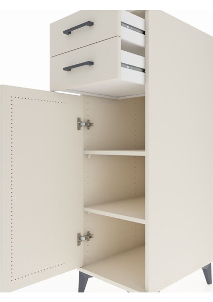 Kronos Dolap 2 Raflı 2 Çekmeceli Tek Kapaklı 44X59X134 Aytaşı-Aytaşı indirimleri