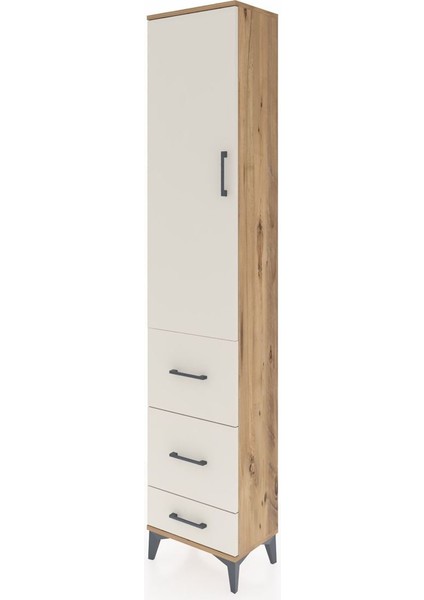 Arges Dolap 3 Raflı 3 Çekmeceli Tek Kapaklı 44X30X221 Çam-Aytaşı modelleri