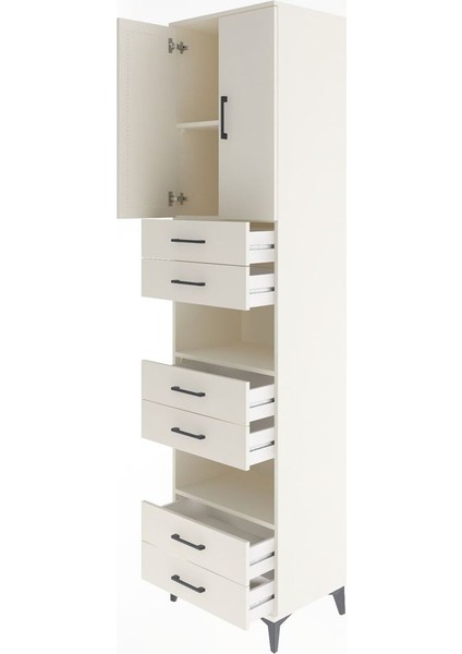 Hyperion Dolap 4 Raflı 6 Çekmeceli 2 Kapaklı 60X44X243 Aytaşı-Aytaşı fırsatları