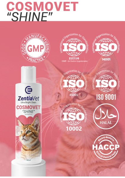 Cosmovet Shıne 250 ml Kedi Dökülmeyi Engelleyici ve Kolay Tarama Şampuanı indirimleri
