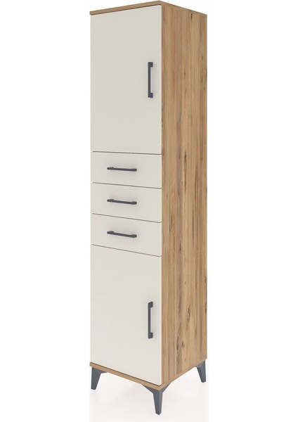 Hyperion Dolap 3 Raflı 3 Çekmeceli 2 Kapaklı 44X44X195 Çam-Aytaşı modelleri