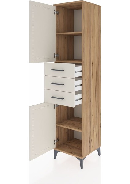 Hyperion Dolap 3 Raflı 3 Çekmeceli 2 Kapaklı 44X44X195 Çam-Aytaşı fırsatları