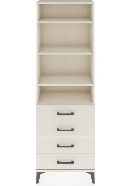 Arges Dolap 4 Raflı 4 Çekmeceli 60X30X182 Aytaşı-Aytaşı