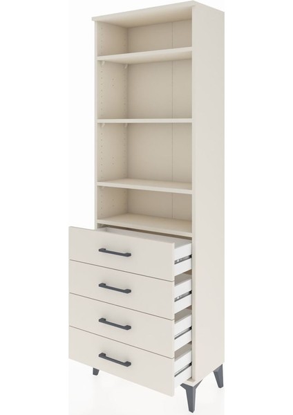 Arges Dolap 4 Raflı 4 Çekmeceli 60X30X182 Aytaşı-Aytaşı fırsatları