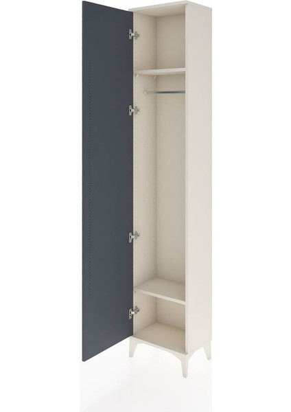 Arges Dolap 2 Raflı Tek Kapaklı Tek Askılı 44X30X221 Aytaşı-Antrasit fırsatları