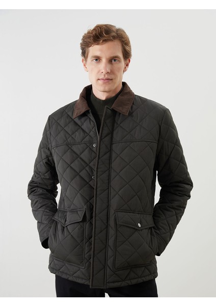 Yeni Sezon Standart Kalıp Gömlek Yaka Erkek Mont