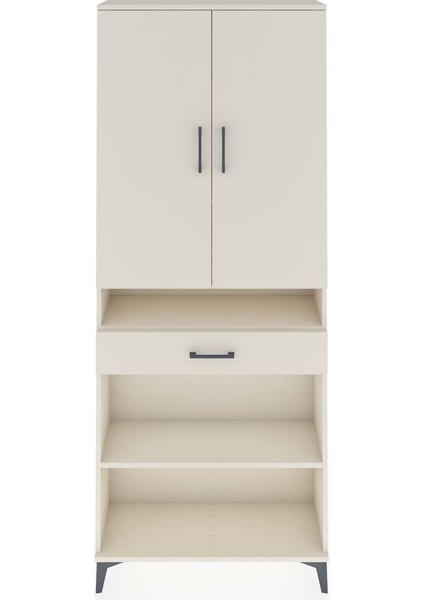 Arges Dolap 5 Raflı Tek Çekmeceli 2 Kapaklı 88X30X221 Aytaşı-Aytaşı