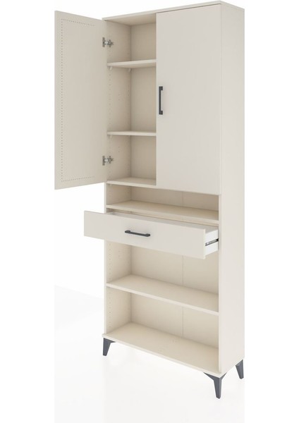 Arges Dolap 5 Raflı Tek Çekmeceli 2 Kapaklı 88X30X221 Aytaşı-Aytaşı fırsatları
