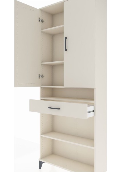 Arges Dolap 5 Raflı Tek Çekmeceli 2 Kapaklı 88X30X221 Aytaşı-Aytaşı indirimleri