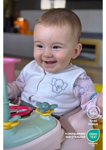 Bebek/çocuk Yelek %100 Pamuk Nakış Detaylı