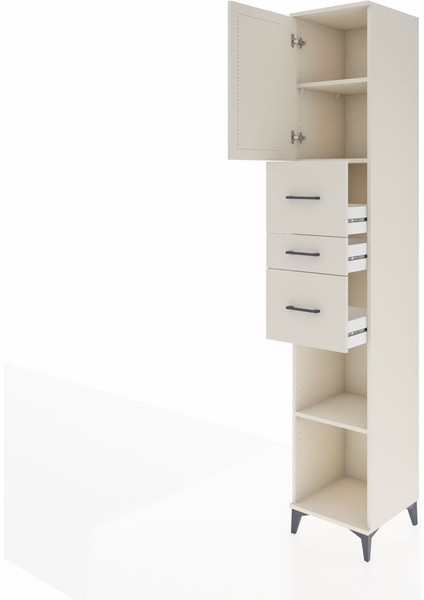 Hyperion Dolap 3 Raflı 3 Çekmeceli Tek Kapaklı 44X44X243 Aytaşı-Aytaşı fırsatları