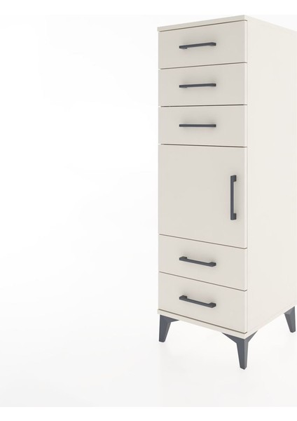 Hyperion Dolap Tek Raflı 5 Çekmeceli Tek Kapaklı 44X44X134 Aytaşı-Aytaşı modelleri