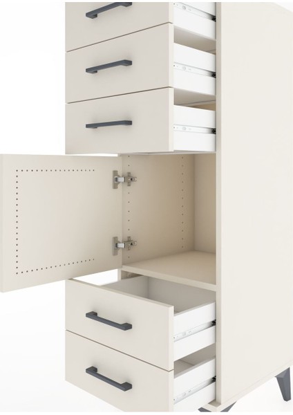 Hyperion Dolap Tek Raflı 5 Çekmeceli Tek Kapaklı 44X44X134 Aytaşı-Aytaşı indirimleri