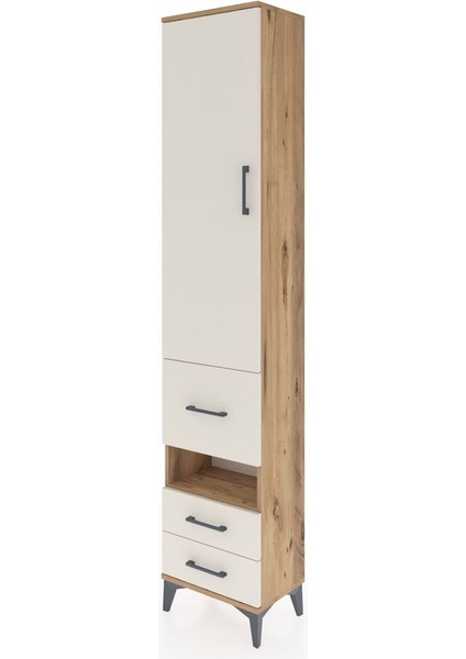 Arges Dolap 4 Raflı 3 Çekmeceli Tek Kapaklı 44X30X221 Çam-Aytaşı modelleri