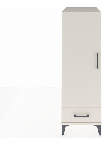 Kronos Dolap 3 Raflı Tek Çekmeceli Tek Kapaklı 44X59X134 Aytaşı-Aytaşı