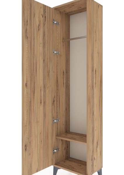 Arges Dolap Tek Raflı Tek Kapaklı Tek Askılı 44X30X182 Çam-Çam indirimleri