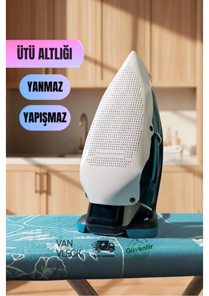Ütü Altlığı Yanmaz Yapışmaz – Isıya Dayanıklı Ütü Masası Koruyucu Silikon Mat, Kaymaz Ütü Tabanlığı