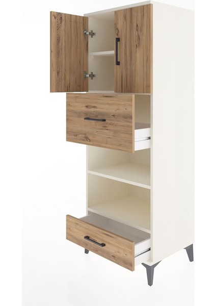 Hyperion Dolap 4 Raflı 2 Çekmeceli 2 Kapaklı 60X44X163 Aytaşı-Çam fırsatları