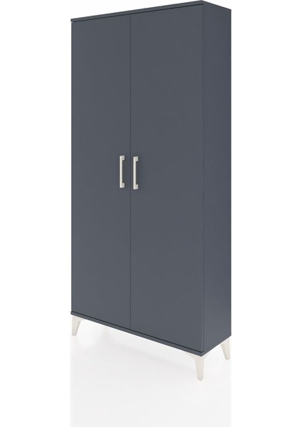 Arges Dolap 4 Raflı 2 Kapaklı 88X30X182 Antrasit-Antrasit modelleri