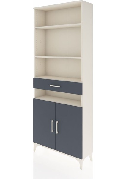 Arges Dolap 5 Raflı Tek Çekmeceli 2 Kapaklı 88X30X221 Aytaşı-Antrasit modelleri