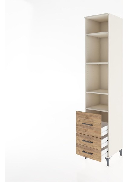 Hyperion Dolap 4 Raflı 3 Çekmeceli 44X44X221 Aytaşı-Çam fırsatları