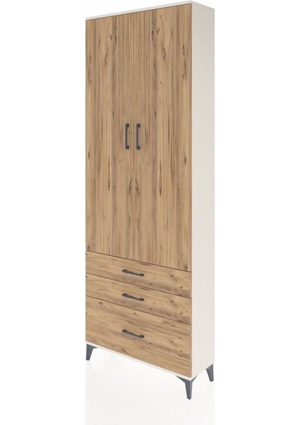 Arges Dolap 4 Raflı 3 Çekmeceli 2 Kapaklı 88X30X243 Aytaşı-Çam modelleri