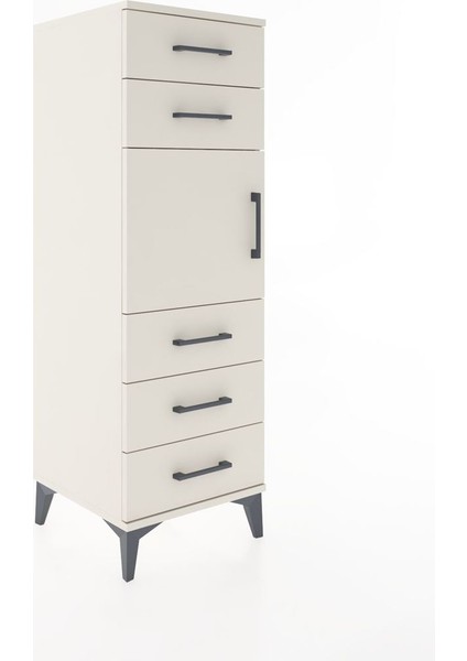 Hyperion Dolap Tek Raflı 5 Çekmeceli Tek Kapaklı 44X44X134 Aytaşı-Aytaşı fiyatları