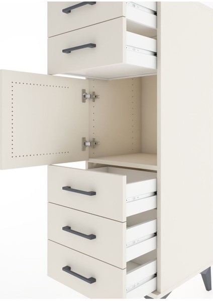 Hyperion Dolap Tek Raflı 5 Çekmeceli Tek Kapaklı 44X44X134 Aytaşı-Aytaşı indirimleri