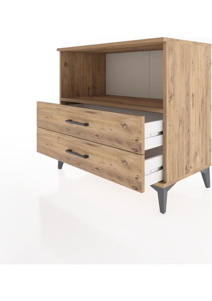 Hyperion Şifonyer Tek Raflı 2 Çekmeceli 88X44X80 Çam-Çam fırsatları