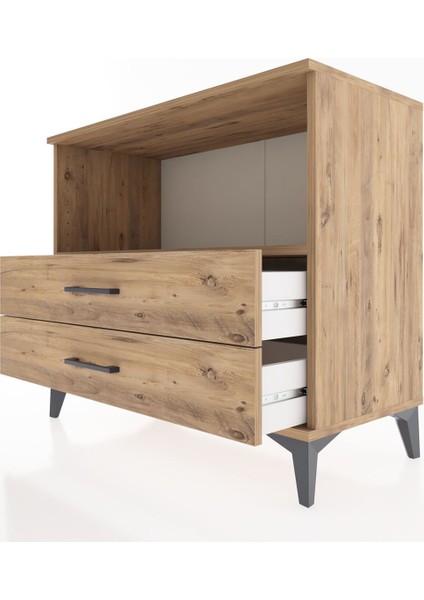Hyperion Şifonyer Tek Raflı 2 Çekmeceli 88X44X80 Çam-Çam indirimleri