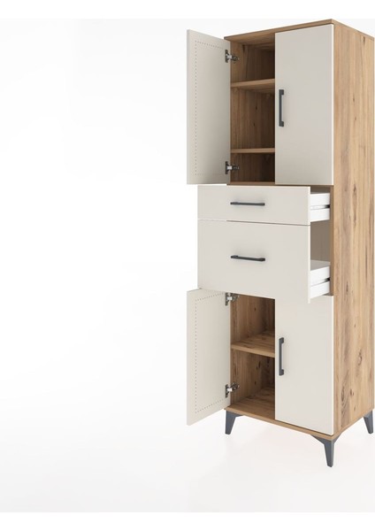 Hyperion Dolap 4 Raflı 2 Çekmeceli 4 Kapaklı 60X44X195 Çam-Aytaşı fırsatları