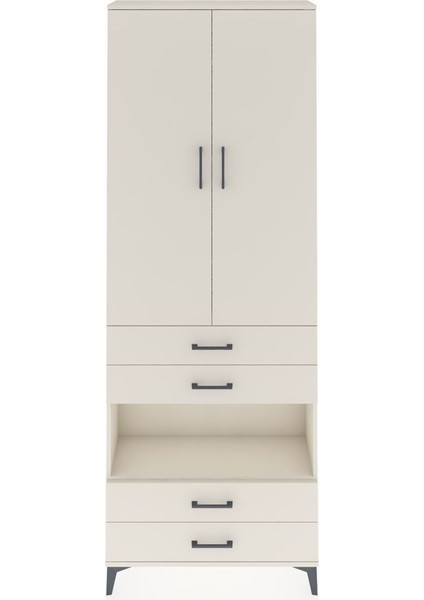 Arges Dolap 5 Raflı 4 Çekmeceli 2 Kapaklı 88X30X243 Aytaşı-Aytaşı