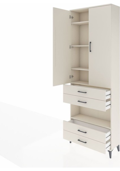 Arges Dolap 5 Raflı 4 Çekmeceli 2 Kapaklı 88X30X243 Aytaşı-Aytaşı fırsatları