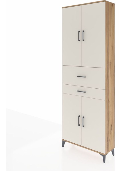 Arges Dolap 4 Raflı 2 Çekmeceli 4 Kapaklı 88X30X243 Çam-Aytaşı modelleri