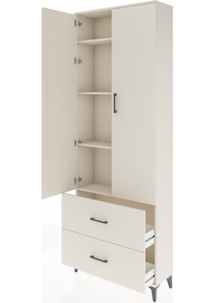 Arges Dolap 4 Raflı 2 Çekmeceli 2 Kapaklı 88X30X243 Aytaşı-Aytaşı fırsatları