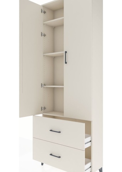 Arges Dolap 4 Raflı 2 Çekmeceli 2 Kapaklı 88X30X243 Aytaşı-Aytaşı indirimleri
