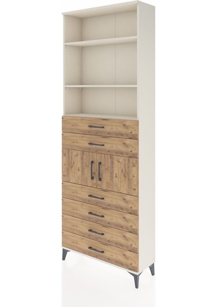 Arges Dolap 4 Raflı 6 Çekmeceli 2 Kapaklı 88X30X243 Aytaşı-Çam modelleri