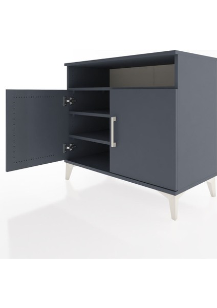 Hyperion Şifonyer 3 Raflı 2 Kapaklı 88X44X80 Antrasit-Antrasit fırsatları
